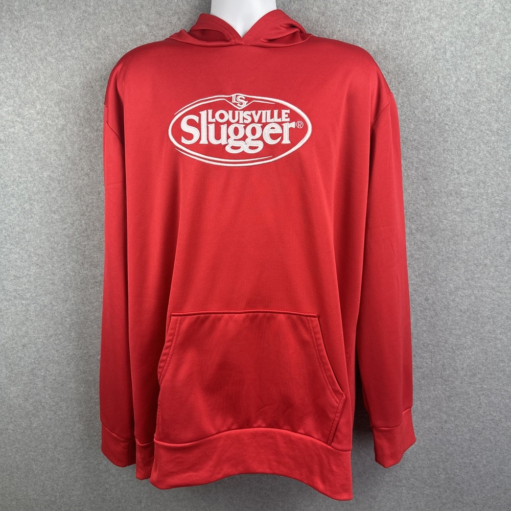 Louisville Slugger Hooded Red Sweatshirt‎ Size XXL